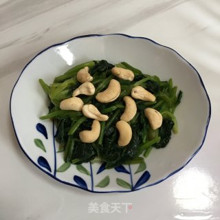 腰果拌菠菜的做法步骤：4