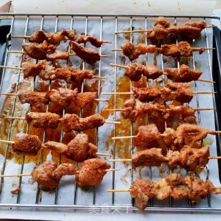 电烤箱版羊肉串的做法步骤：5