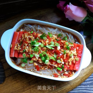 剁椒粉丝蒸蟹棒的做法步骤：10