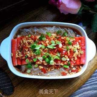 剁椒粉丝蒸蟹棒的做法步骤：12