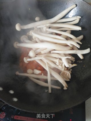 西红柿鸡蛋炒白玉菇的做法步骤：9
