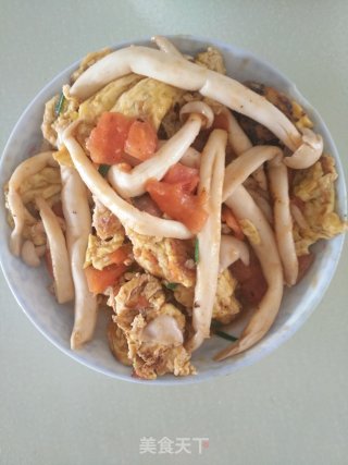 西红柿鸡蛋炒白玉菇的做法步骤：14