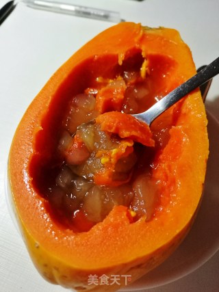 木瓜炖雪蛤的做法步骤：6