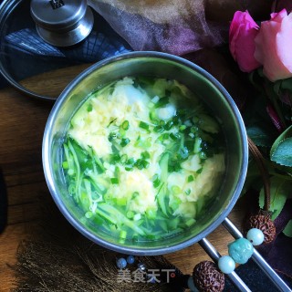 黄瓜丝蛋花汤的做法步骤：10