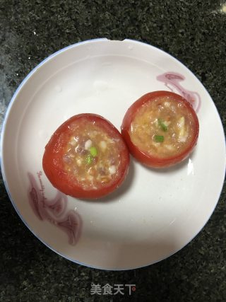 肉末酿番茄的做法步骤：2