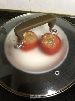 肉末酿番茄的做法步骤：3
