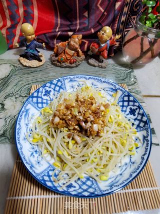 葱蒜拌黄豆芽的做法步骤：10