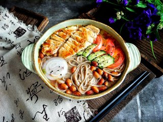 鸡胸肉荞麦面的做法步骤：11