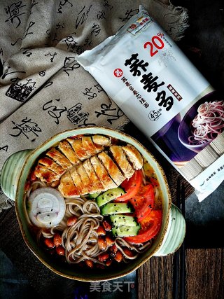 鸡胸肉荞麦面的做法步骤：15