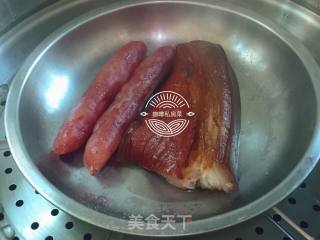 腊味炒红菜苔的做法步骤：5