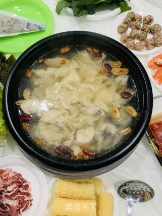 鱼胶鸡汤火锅的做法步骤：8