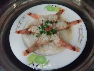 蒜蓉粉丝蒸对虾的做法步骤：9