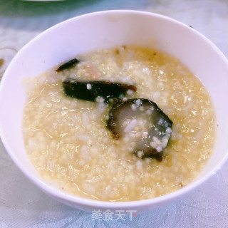 海参小米粥+蛋蔬麦卷营养早餐的做法步骤：16