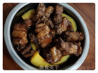 板栗南瓜蒸肉的做法步骤：8