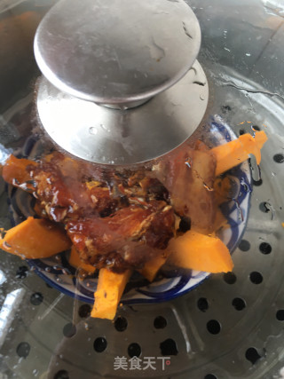 “蒸菜”南瓜蒸排骨的做法步骤：15