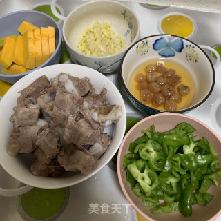 南瓜蒸排骨的做法步骤：7