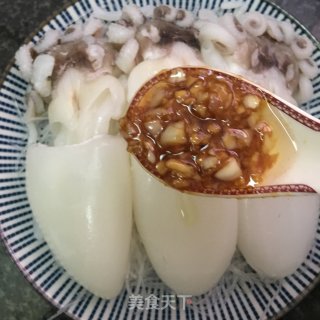蒜蓉粉丝蒸墨鱼仔的做法步骤：7