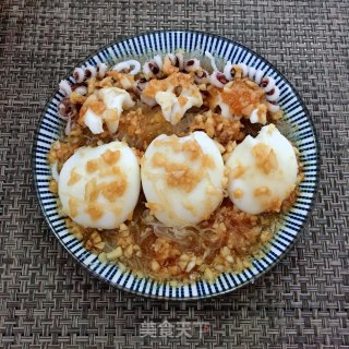 蒜蓉粉丝蒸墨鱼仔的做法步骤：10
