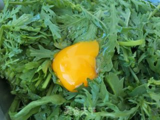 “ 蒸菜 ”粉蒸茼蒿的做法步骤：4