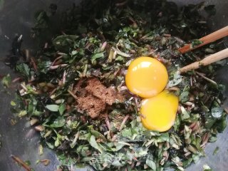 蒸马齿苋鸡蛋菜蟒的做法步骤：12