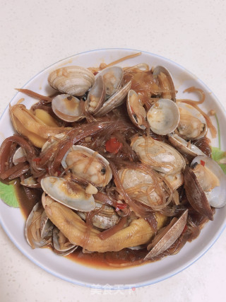 花甲螺粉丝鸭腿煲的做法步骤：7