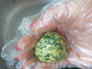 “ 蒸菜”蒸茼蒿菜团的做法步骤：6