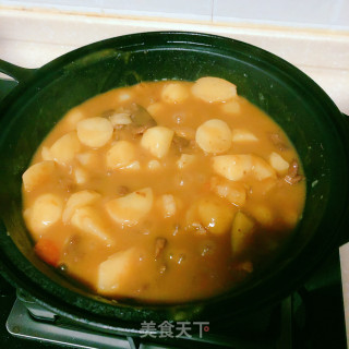 咖喱牛肉排炖土豆的做法步骤：11