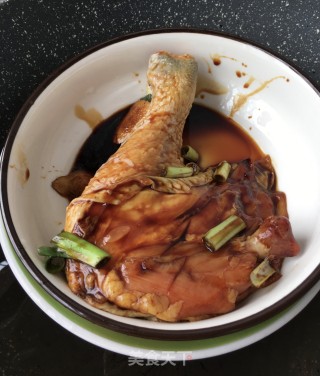 “蒸菜”辣白菜蒸鸡腿的做法步骤：11