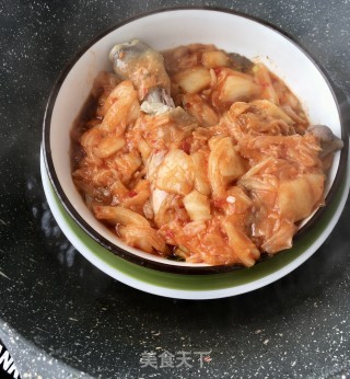 “蒸菜”辣白菜蒸鸡腿的做法步骤：15