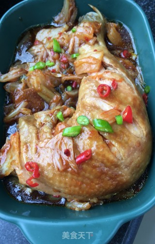 “蒸菜”辣白菜蒸鸡腿的做法步骤：19