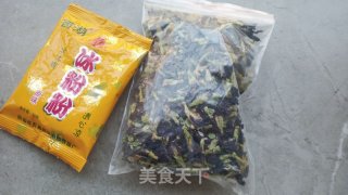 蝶豆花冰粉的做法步骤：1