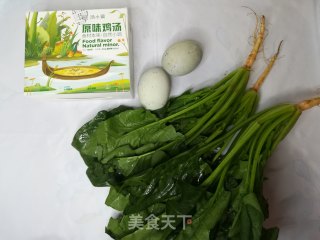 上汤皮蛋菠菜的做法步骤：1