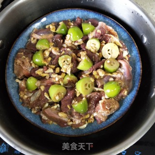 青榄蒸鸭肉的做法步骤：5