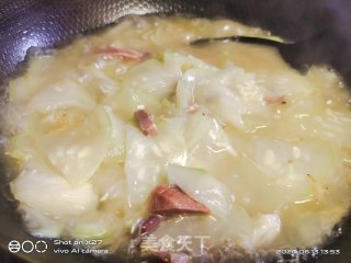 火腿烧飘瓜的做法步骤：8