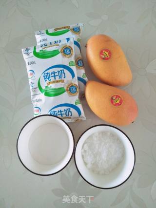 牛奶芒果果冻的做法步骤：1