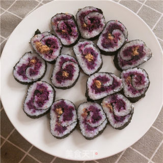紫薯肉松寿司的做法步骤：9