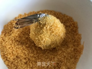 不加一滴油的黄金凤尾虾球的做法步骤：11