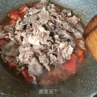 番茄菜心肥牛的做法步骤：15