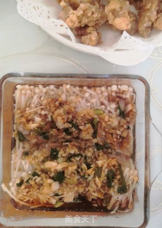 蒜蓉蒸金针菇的做法步骤：7