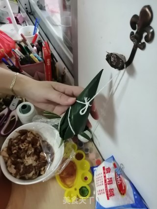 五香肉粽的做法步骤：19