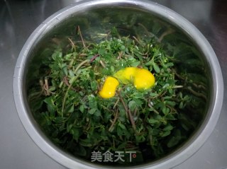 马齿苋摊饼子的做法步骤：2