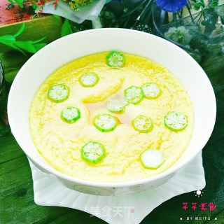 秋葵蒸蛋的做法步骤：4