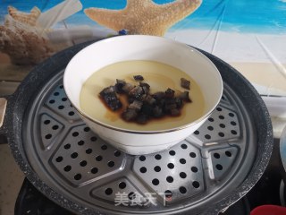滑嫩海参蒸蛋羹的做法步骤：8