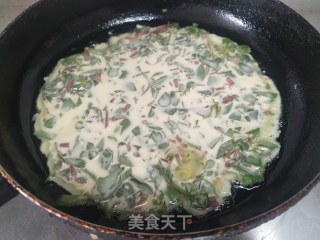 马齿苋煎饼的做法步骤：3