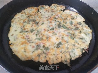 马齿苋煎饼的做法步骤：4