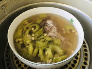 苦瓜黄豆骨头蒸汤的做法步骤：5