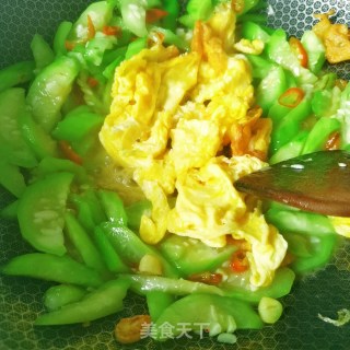 丝瓜炒鸡蛋的做法步骤：8