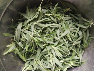 老干妈拌蒸扫帚苗的做法步骤：1