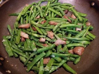 猪扒炒四季豆的做法步骤：8