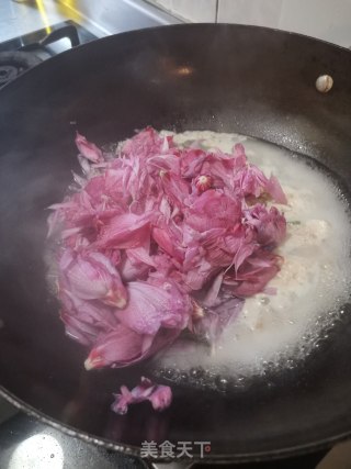 木槿花肉片汤的做法步骤：9